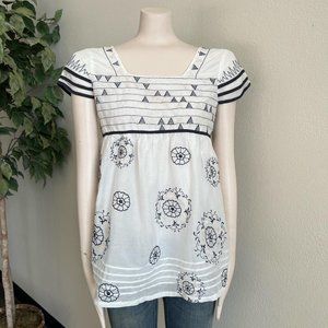 Y2K Vintage Deadstock Embroidered Babydoll Top